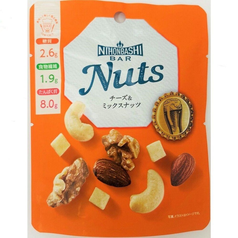 Japanese Food Nihonbashi Bar Nuts Cheese & Mixed Nuts 32g