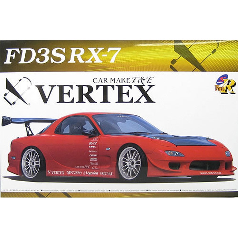 Aoshima 01639 Mazda RX-7 (FD3S) VERTEX AERO VERSION 1/24 Scale Kit