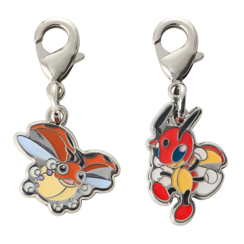 Pokemon Center Original National Pokedex Metal Charms 165 166