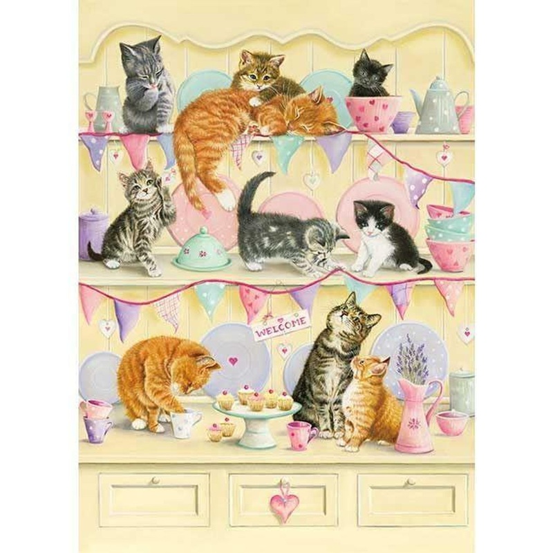 Jigsaw Puzzle 500-334 A Kitten’s Tea Time (500 Pieces)