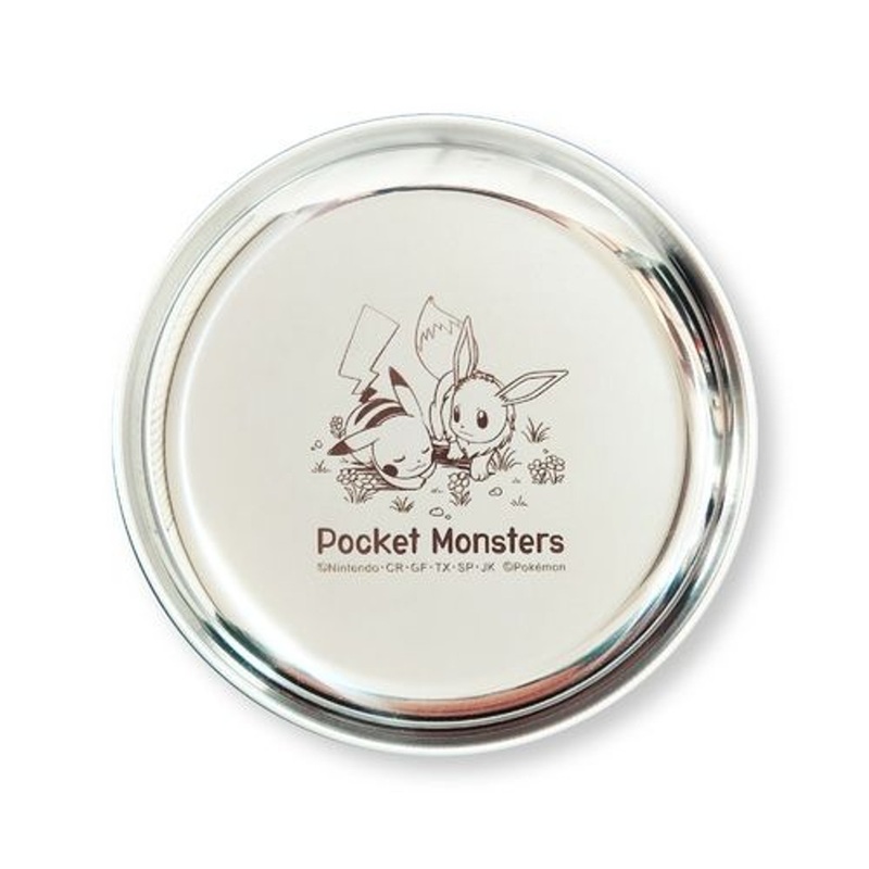 Pokemon Center Original Stainless Plate – Pikachu & Eevee