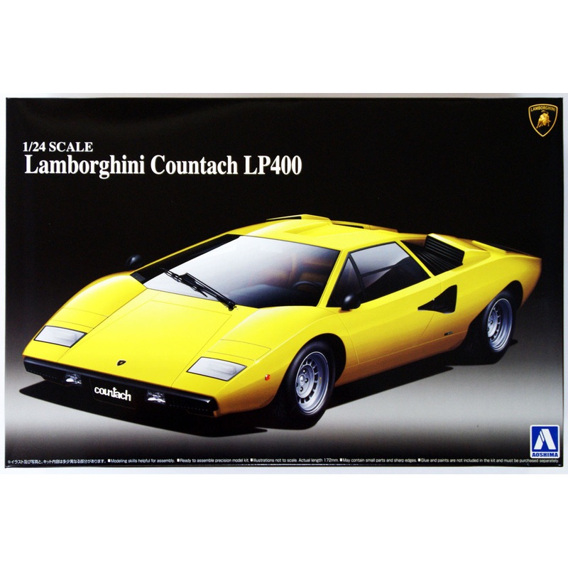 Aoshima 46708 Lamborghini Countach LP400 1/24 Scale Kit
