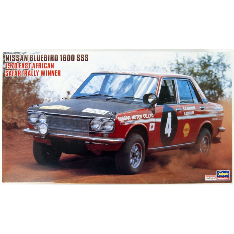 Hasegawa HR06 NISSAN BLUEBIRD 1600SSS SAFARI RALLY 1/24 Scale Kit
