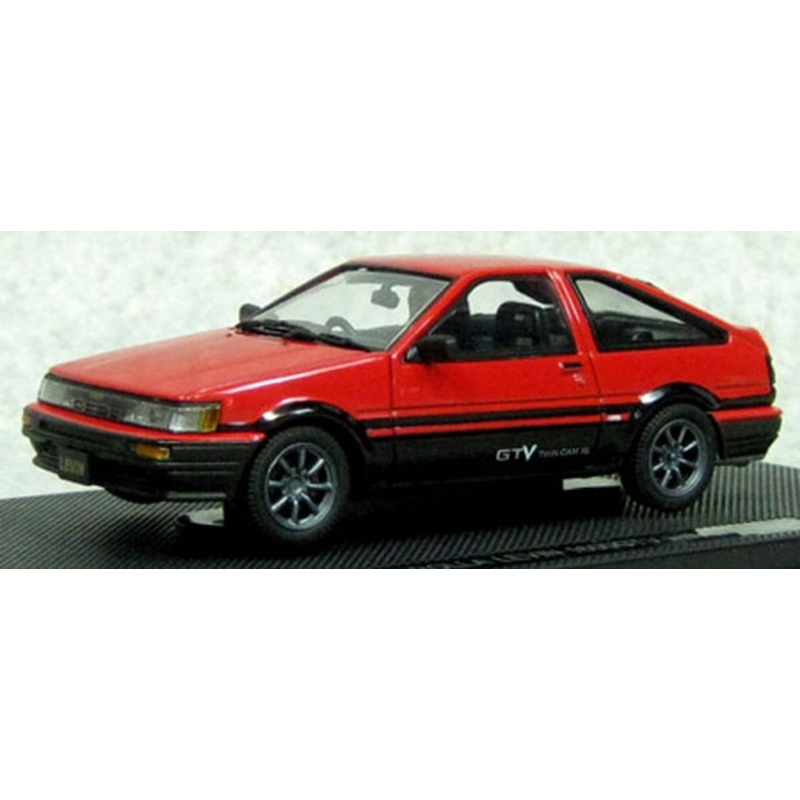 Ebbro 45185 Corolla Levin 1600 GTV with alloy wheel Red/Black 1/43 Scale