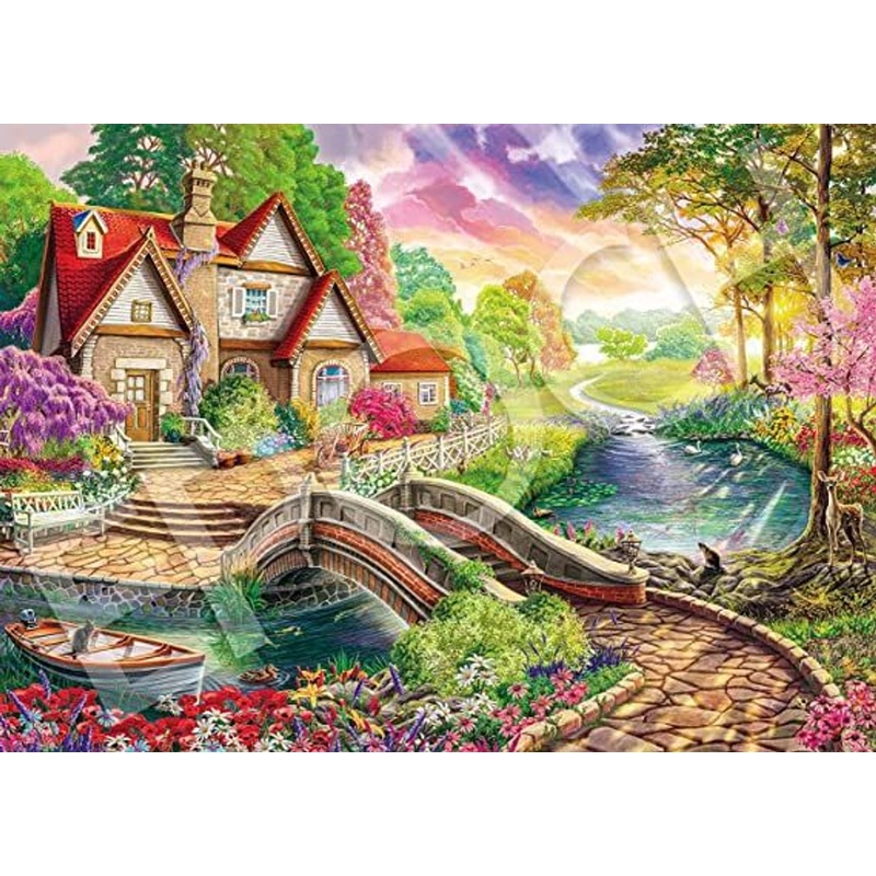Epoch 54-227 Jigsaw Puzzle Magical House by the River (2000 Pieces)