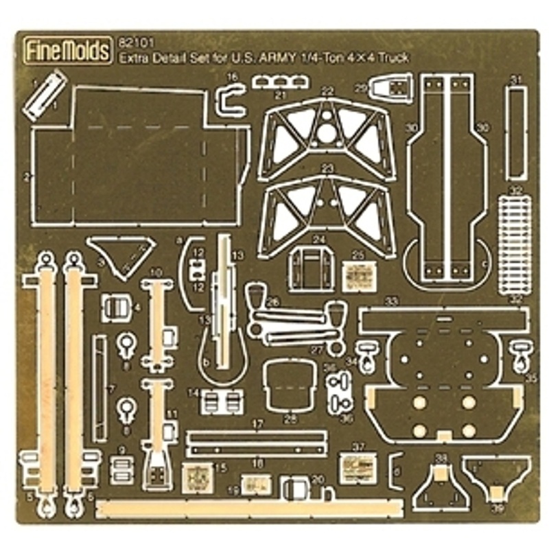 Fine Molds Fine Detail Accessories 1/20 US Army 1/4-Ton 4×4 Truck Detail Set