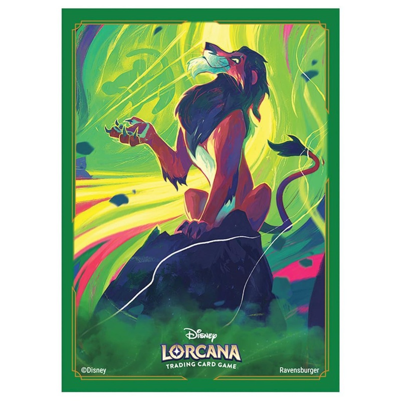 Takara Tomy Disney Lorcana TCG, Japanese Edition, Official Card Sleeve, “Skar The Persistent Lion”