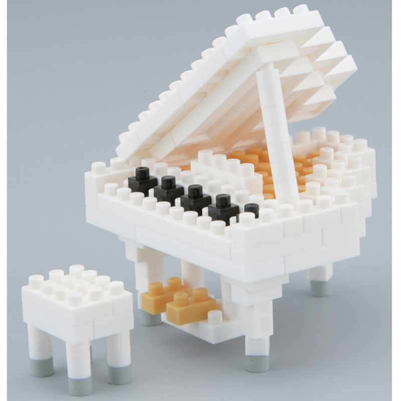 Kawada NBC-053 nanoblock Grand Piano White