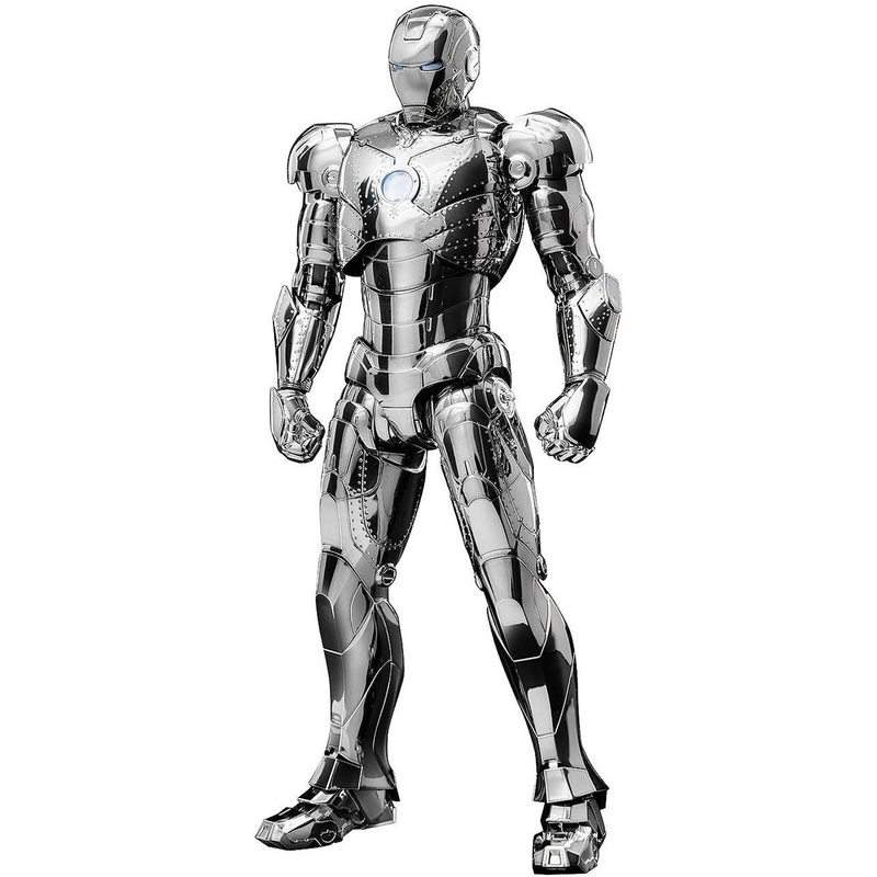 threezero DLX Iron Man Mark 2 Chrome Edition Figure