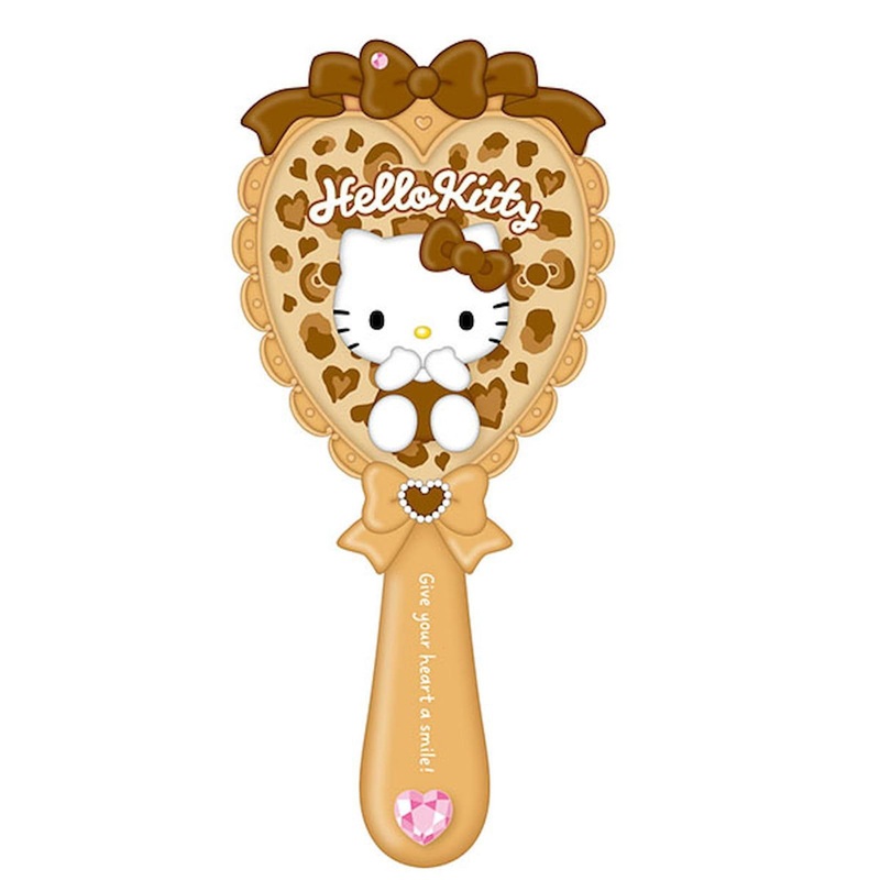 Kcompany Hello Kitty Hair Brush Leopard Print Brown