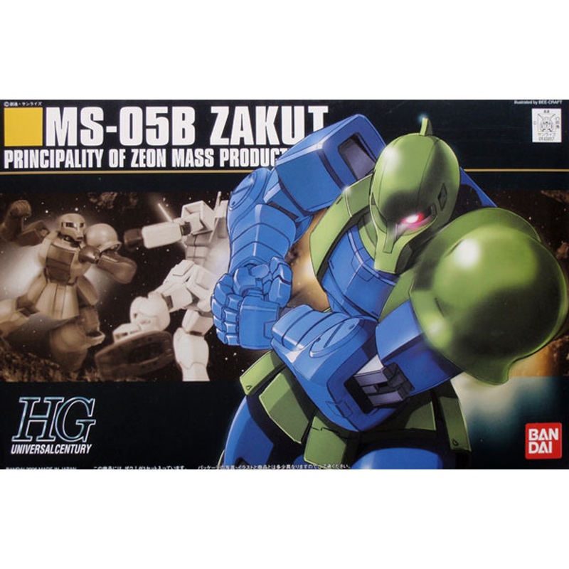 Bandai HGUC 064 Gundam MS-05B ZAKU I 1/144 Scale Kit