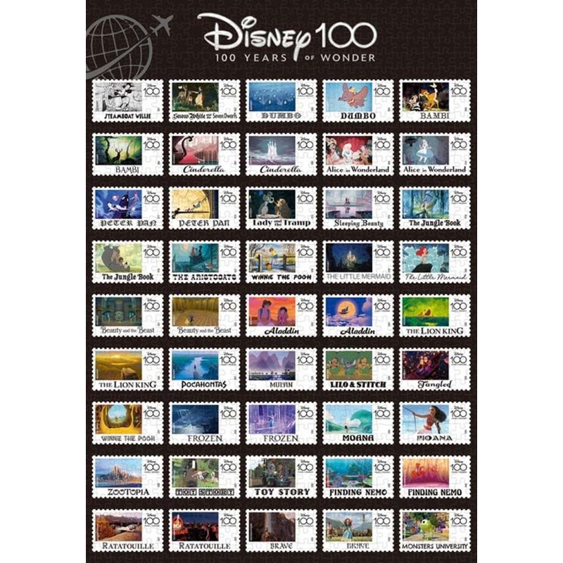 Tenyo Jigsaw Puzzle Disney 100: World Stamps (1000 Pieces)