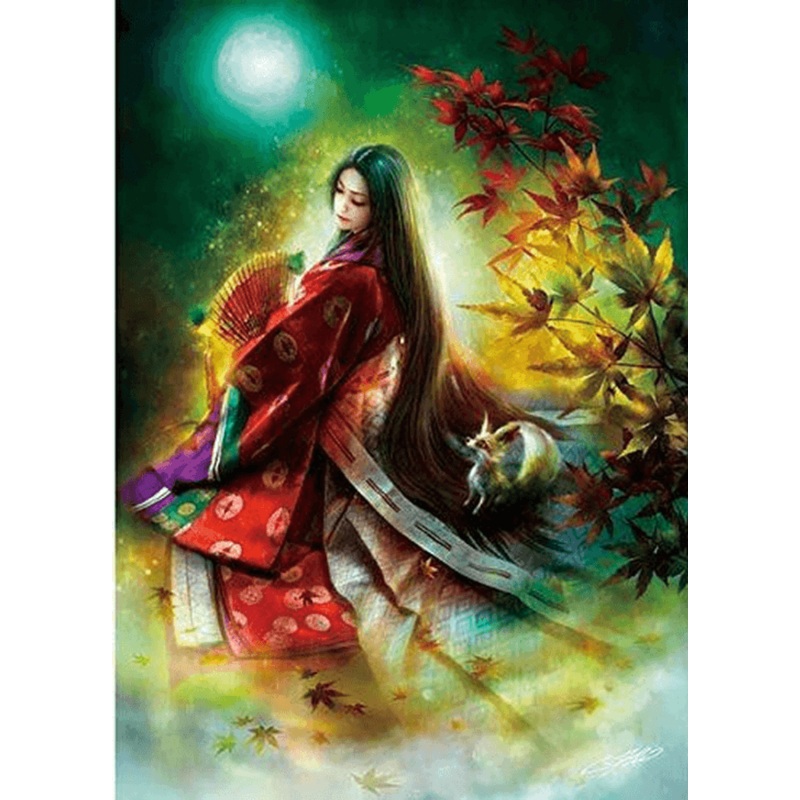 APPLEOne Jigsaw Puzzle 500-227 Fantasy Art Kimono (500 Pieces)