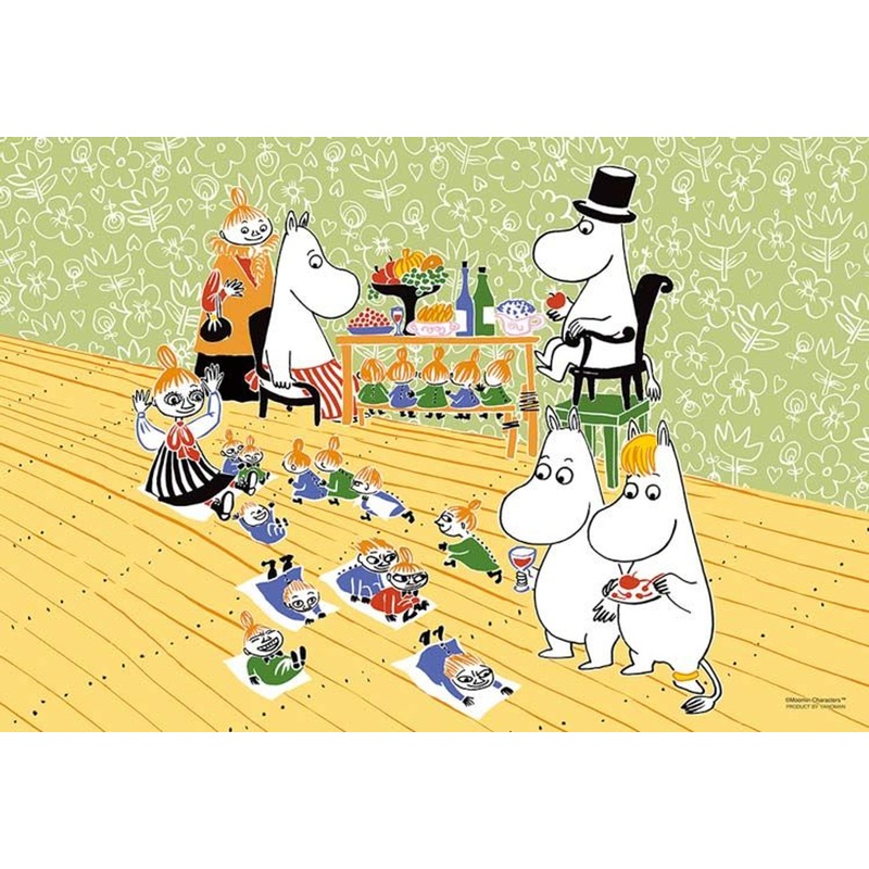 Yanoman 13-15 Jigsaw Puzzle Lively Dining Table Moomin (1000 S-Pieces)