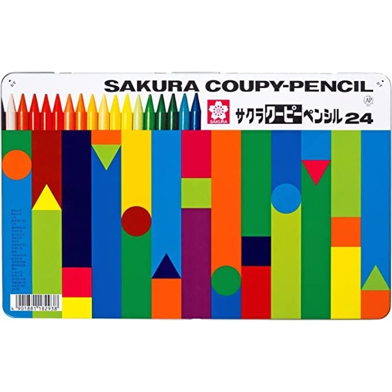 SakuraCraypas Coupy Pencil 24 Colors Set