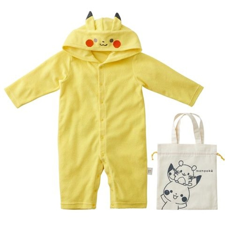 Pokemon Center Original Monpoke Hooded Coverall Gift Set Pikachu