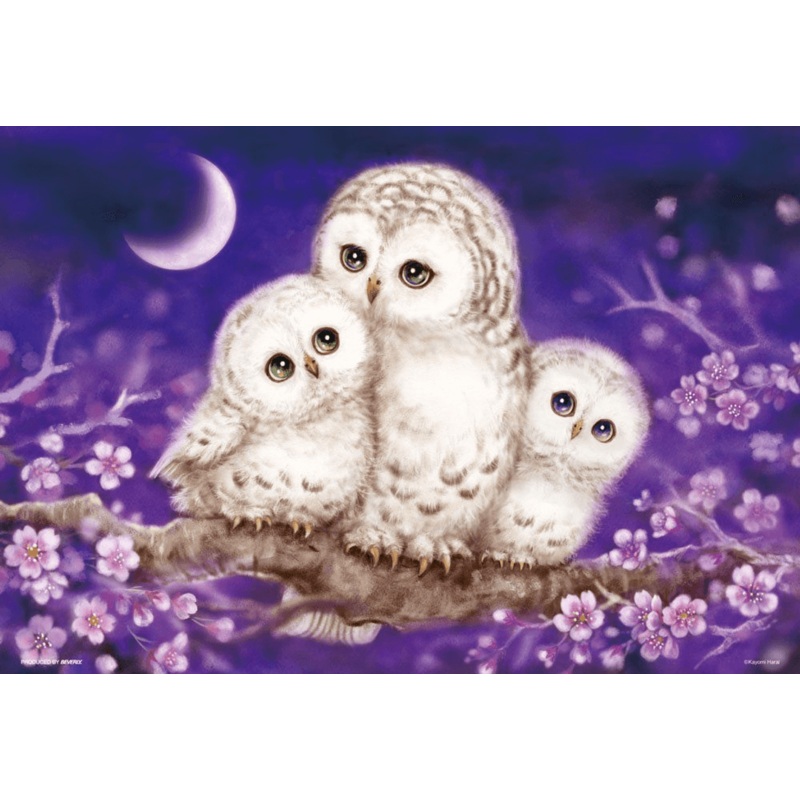 Beverly Jigsaw Puzzle 33-120 Japanese Art Owl Family (300 Pieces)