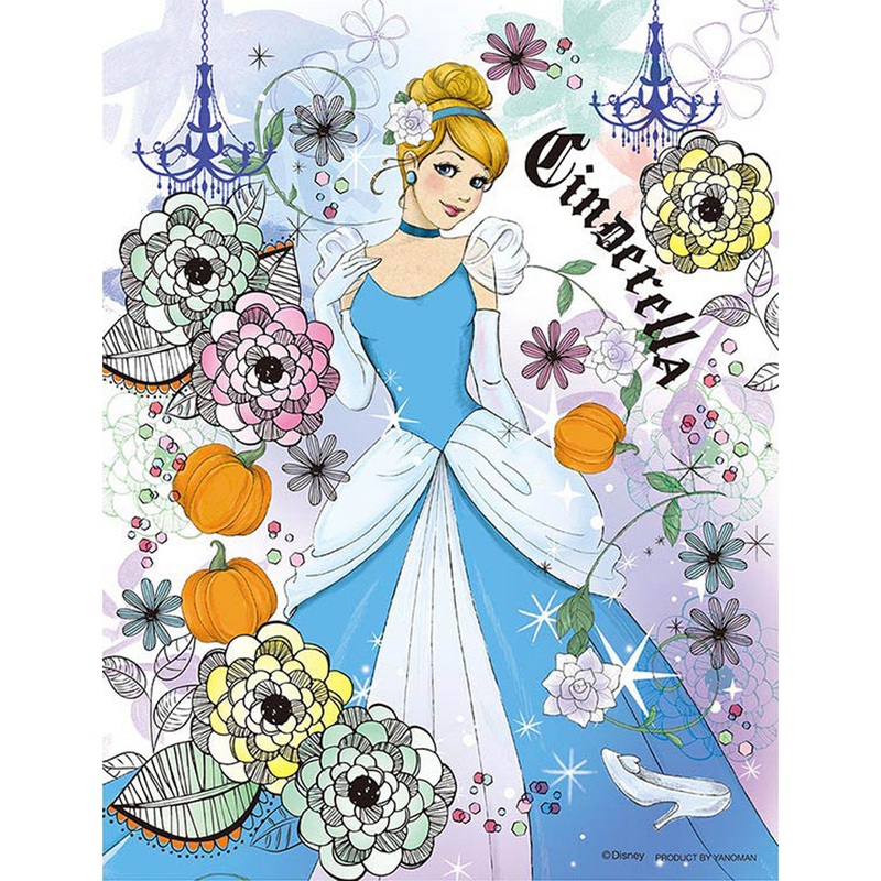 Yanoman Jigsaw Puzzle 42-24 Disney Cinderella Graceful Flower (300 Small Pieces)