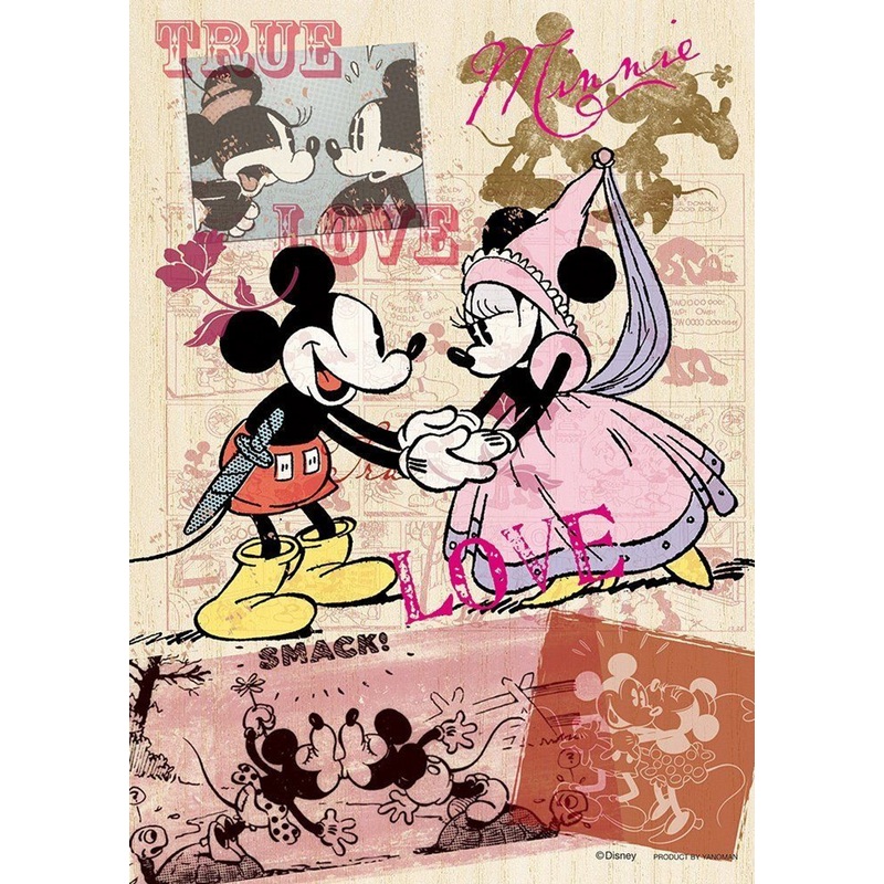 Yanoman Wooden Jigsaw Puzzle 33-22 Disney Mickey & Minnie (300 Small Pieces)