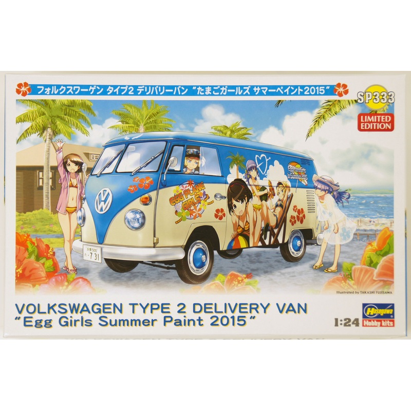 Hasegawa SP333 Volkswagen Type2 Delivery Van Egg Plane Girls Summer Paint 2015 1/24 Scale Kit
