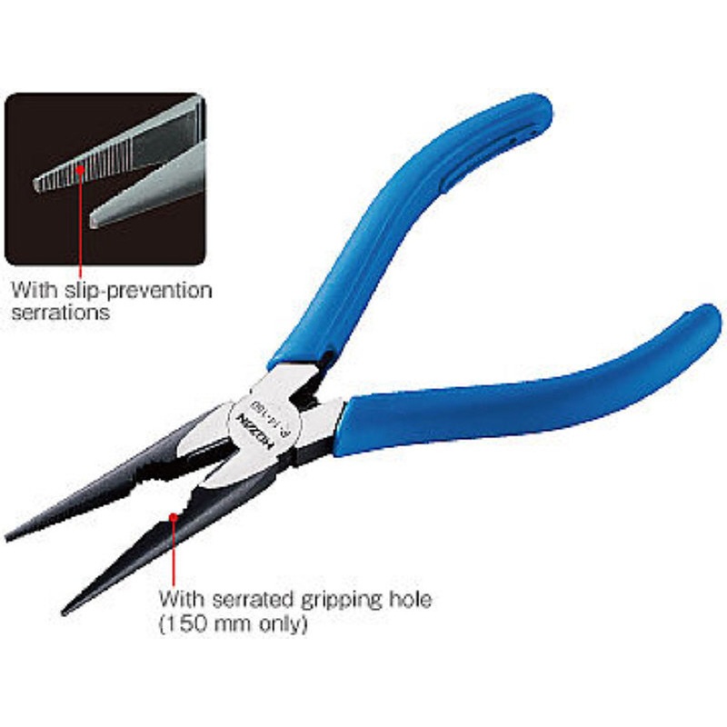 Hozan P-014-125 (P-14-125) LONG NOSE PLIERS WITH SIDE CUTTER