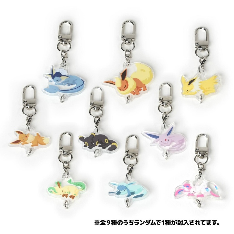 Pokemon Center Original Pokemon Sleep Connectable Acrylic Charm (Eevee Friends)