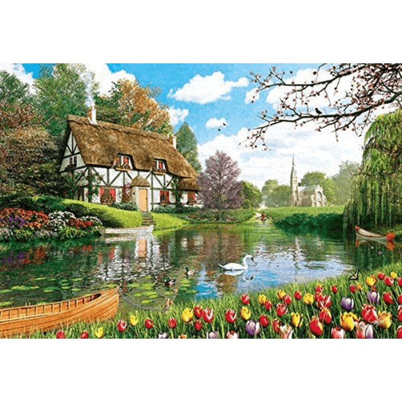 APPLEOne Jigsaw Puzzle 300-296 Dominic Davison Blooming Waterway (300 Pieces)