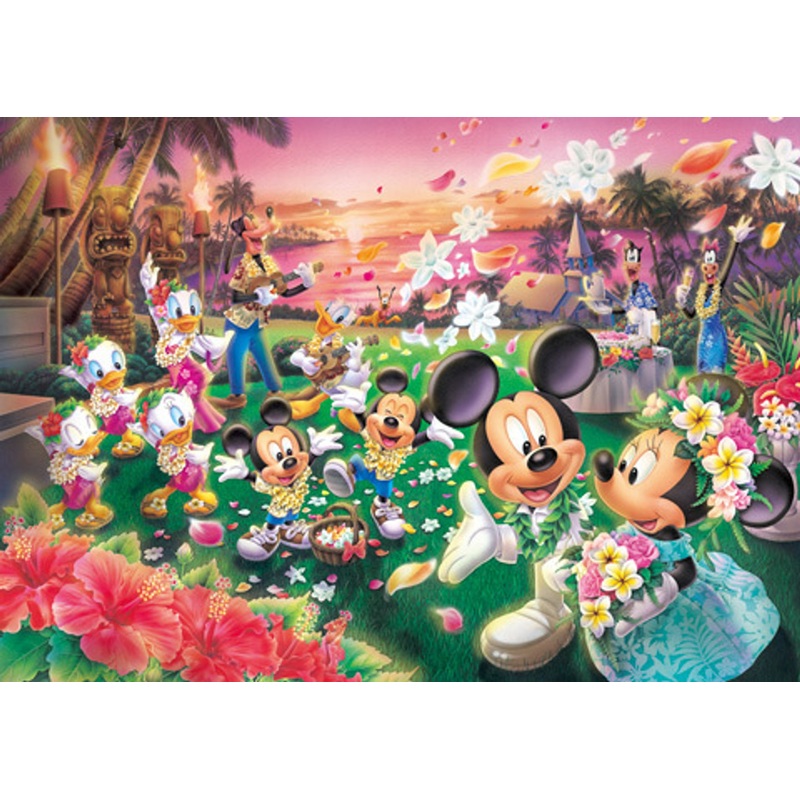 Tenyo Japan Jigsaw Puzzle DW-1000-361 Disney Mickey Hawaii Wedding (1000 Pieces)