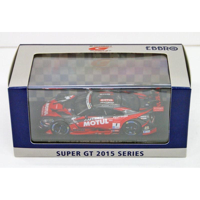 Ebbro 45260 MOTUL AUTECH GT-R SUPER GT500 2015 Rd.1 Okayama No.1 Red 1/43 Scale