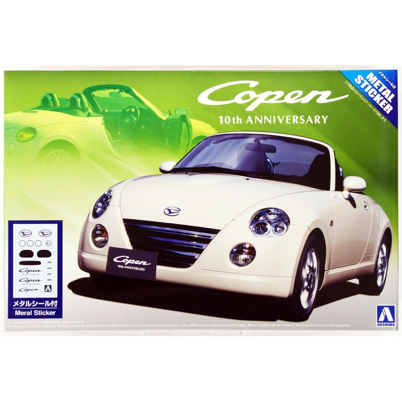 Aoshima 04944 Daihatsu Copen 10th Anniversary 1/24 Scale Kit