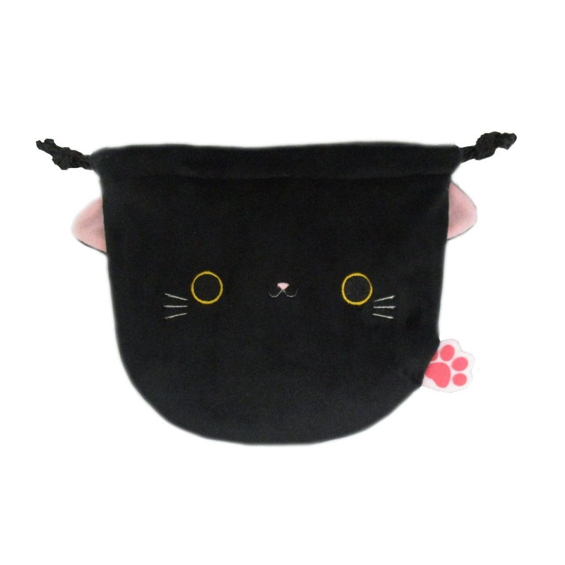 San-ei Nekodango Omachi Pouch Kuro Plush 17cm