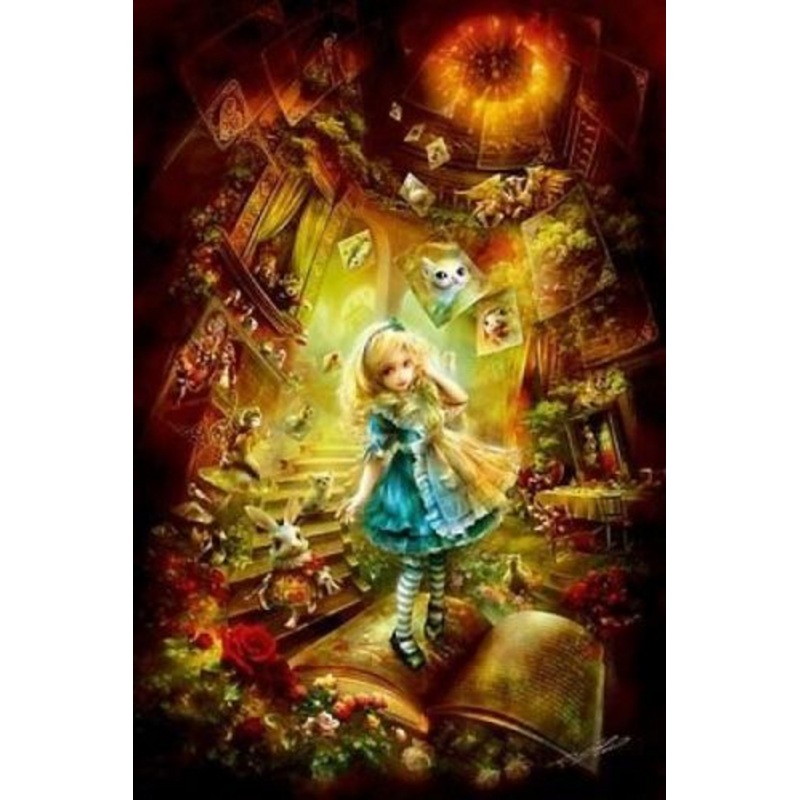 APPLEOne Jigsaw Puzzle 300-274 Alice In Wonderland (300 Pieces)