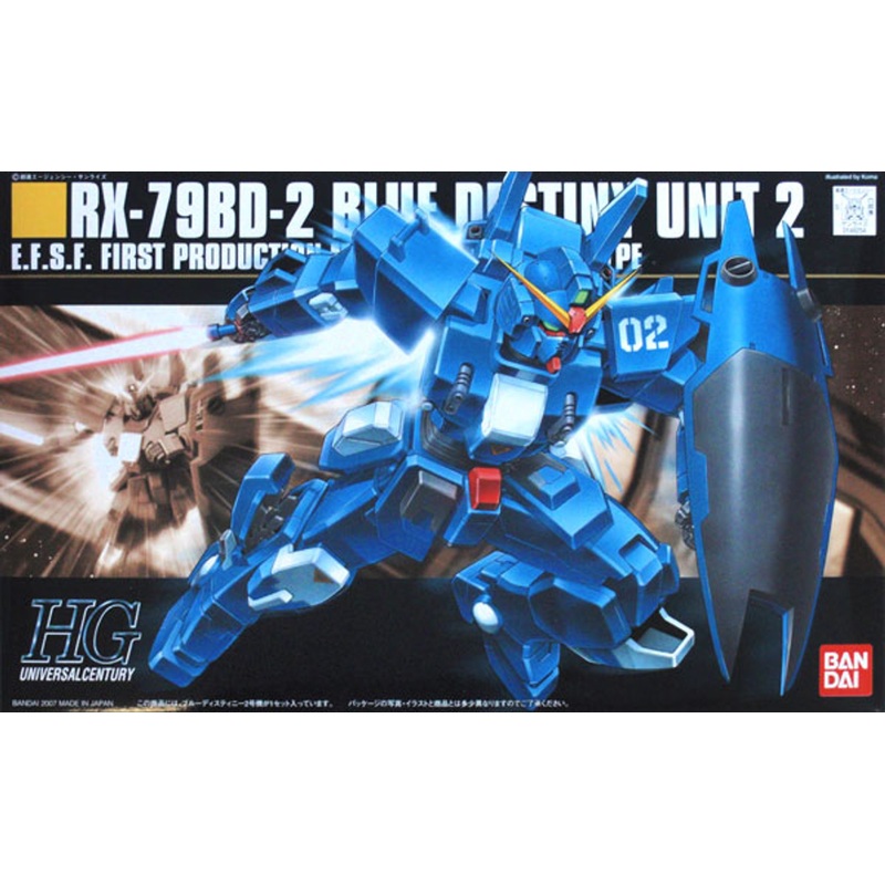 Bandai HGUC 077 Gundam RX-79BD-2 BLUE DESTINY 1/144 Scale Kit