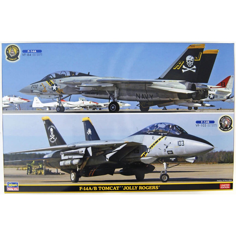 Hasegawa SP346 F-14A/B Tomcat Jolly Rogers 2 Aircraft Set 1/72 Scale Kit