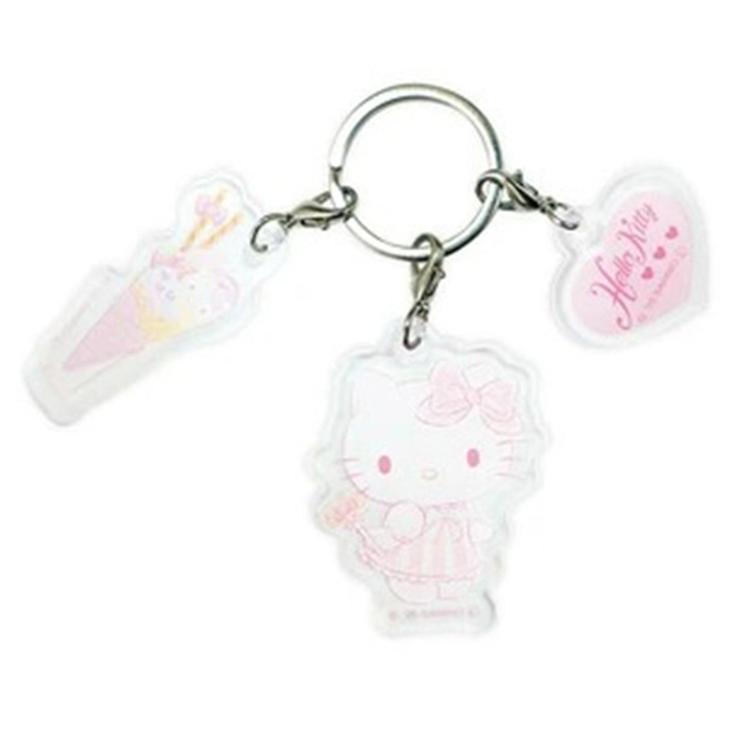 Sanrio Characters Afternoon Tea Three Chain Key Holder Hello Kitty