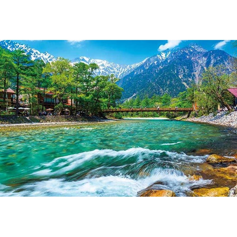Appleone 1000-884 Jigsaw Puzzle Clear Stream and Hotaka Mountain Range Nagano (1000 Pieces)