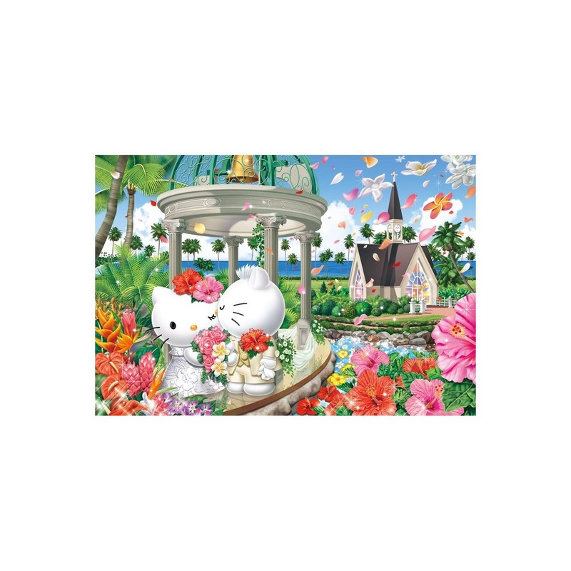 Beverly Jigsaw Puzzle 31-395 Sanrio Hello Kitty Hawaiian Wedding (1000 Pieces)