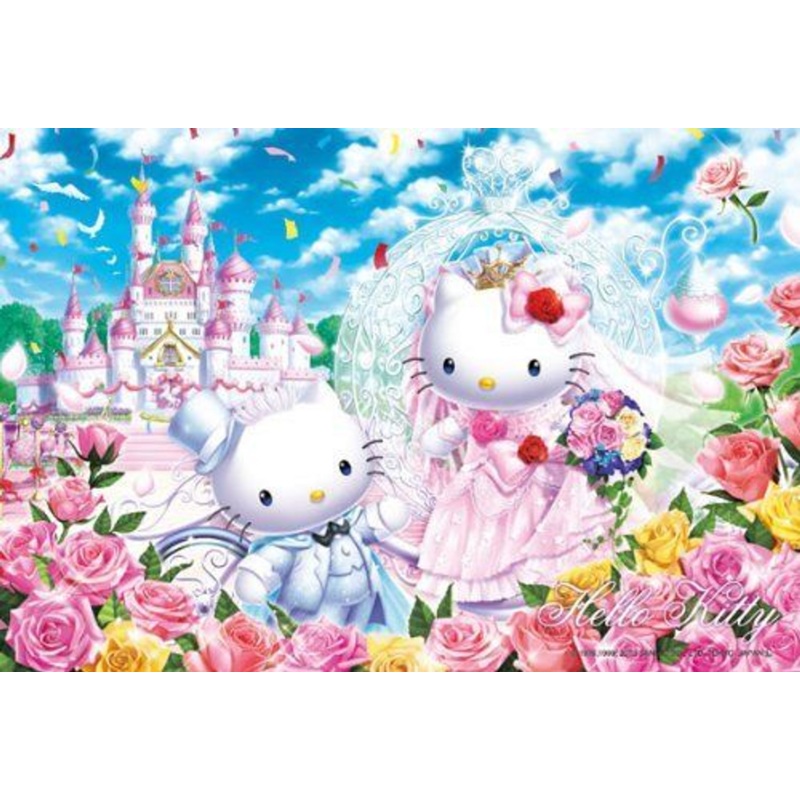 Beverly Jigsaw Puzzle 33-067 Sanrio Hello Kitty Castle Wedding (300 Pieces)