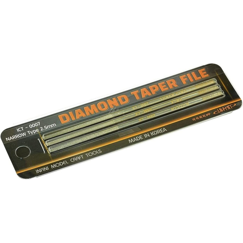 INFINI Model Diamond Taper File Set (Narrow Type 2.5mm) 3pcs