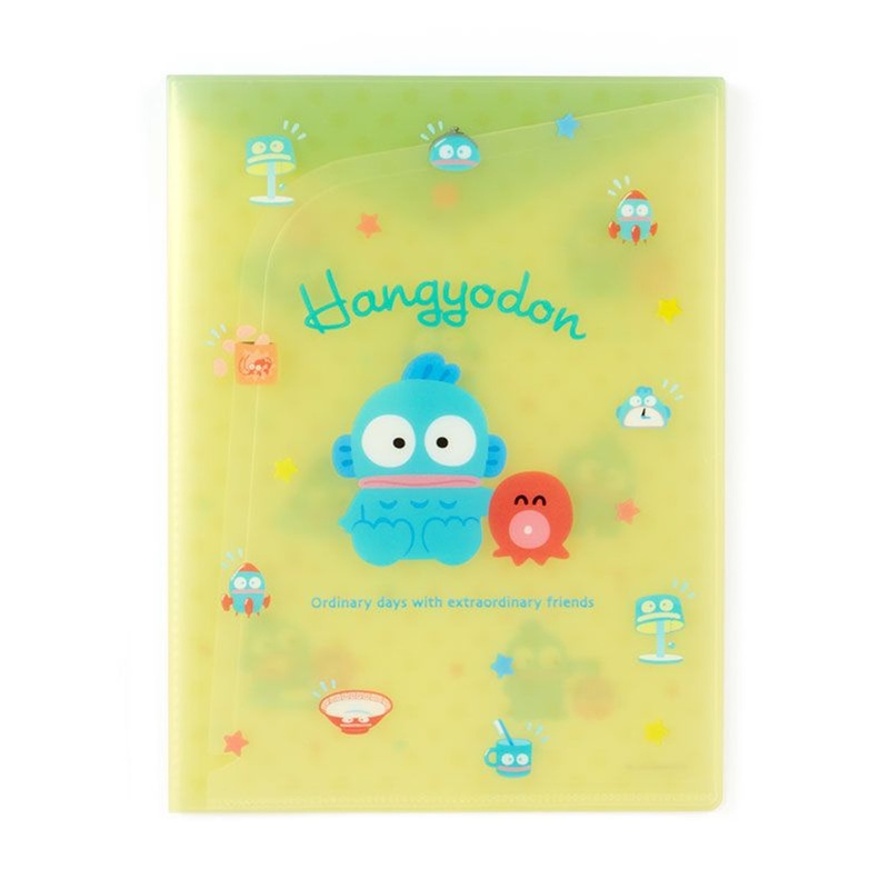 Sanrio Clear File with Pockets Hangyodon