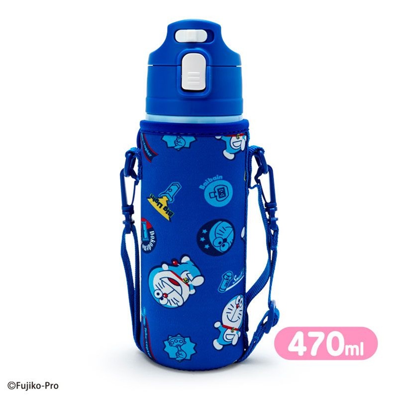 Sanrio Water Bottle with Cover Doraemon 470ml