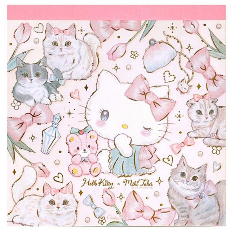 Miki Takei Sanrio Memo Pad Hello Kitty Elegance