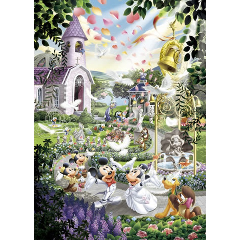 Tenyo Japan Jigsaw Puzzle D-1000-319 Disney Mickey Mouse Wedding (1000 Pieces)