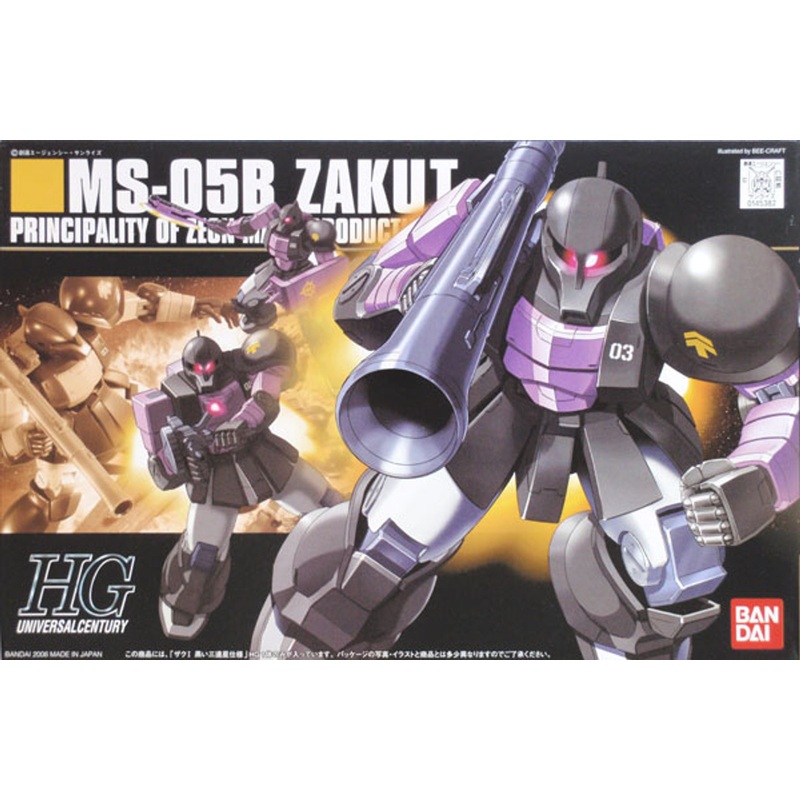 Bandai HGUC 068 Gundam MS-05B ZAKU I 1/144 Scale Kit