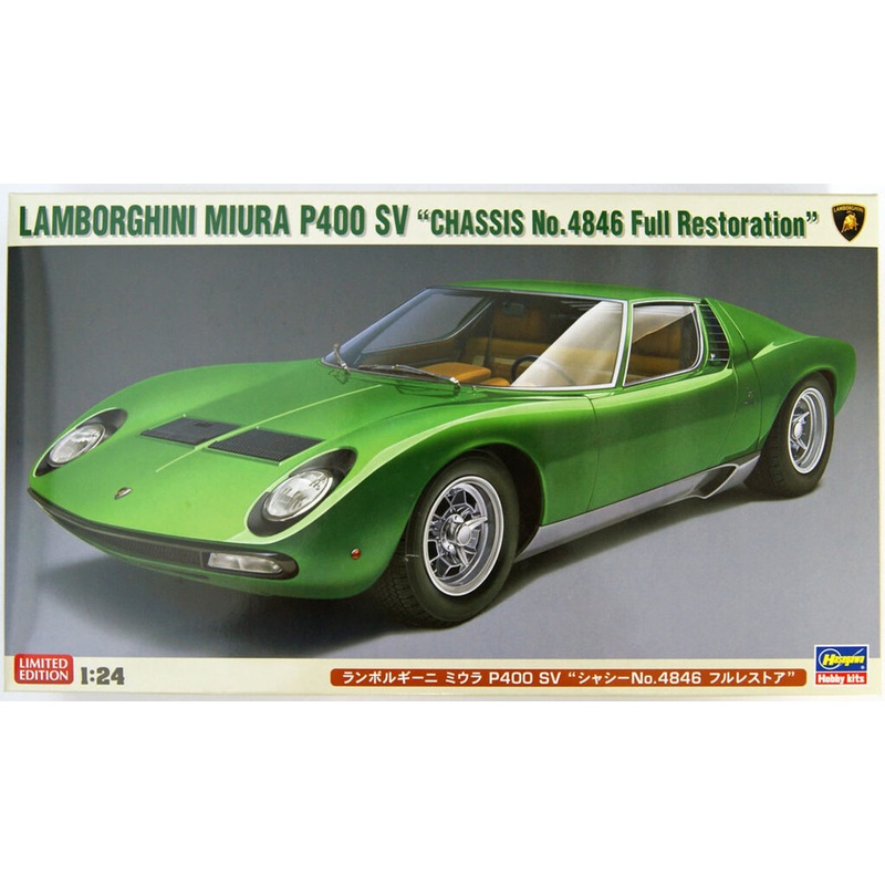Hasegawa 20278 Lamborghini Miura P400 SV Chassis #4846 Full Restoration 1/24 Scale Kit
