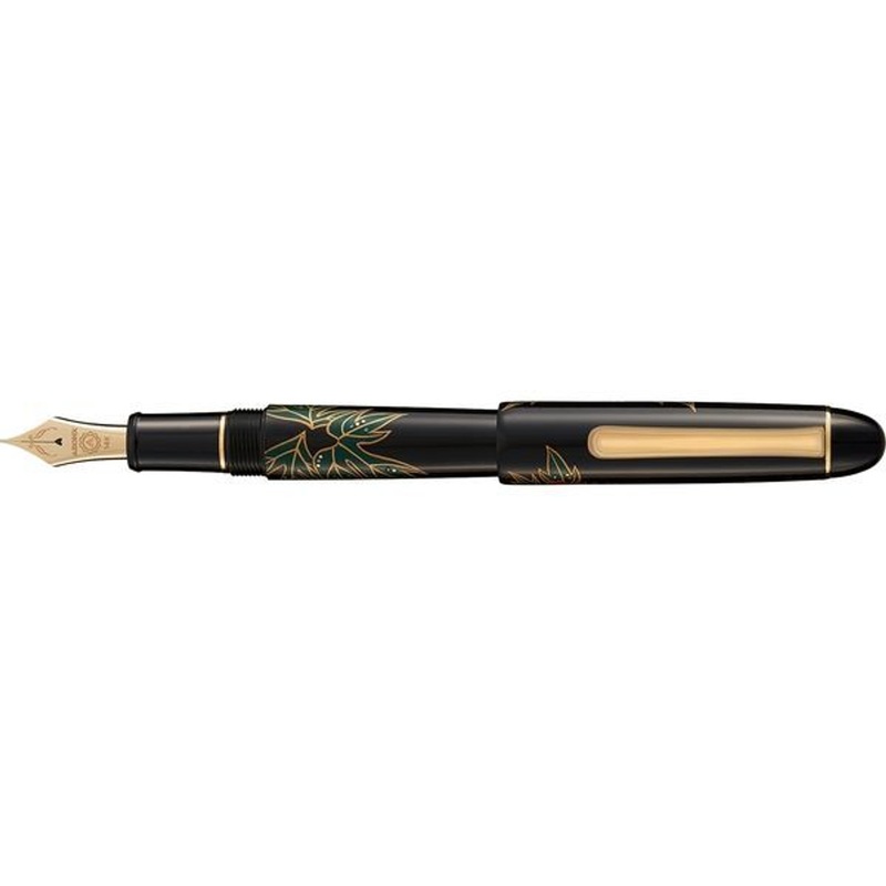 AZONX Wajima Gold Lacquer Maki-e Fountain Pen -Gafu- Peony