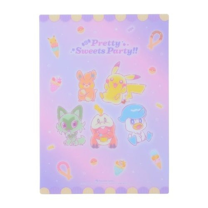 Pokemon Center Original Firm Plastic Writing Board Pretty Sweets Party!!