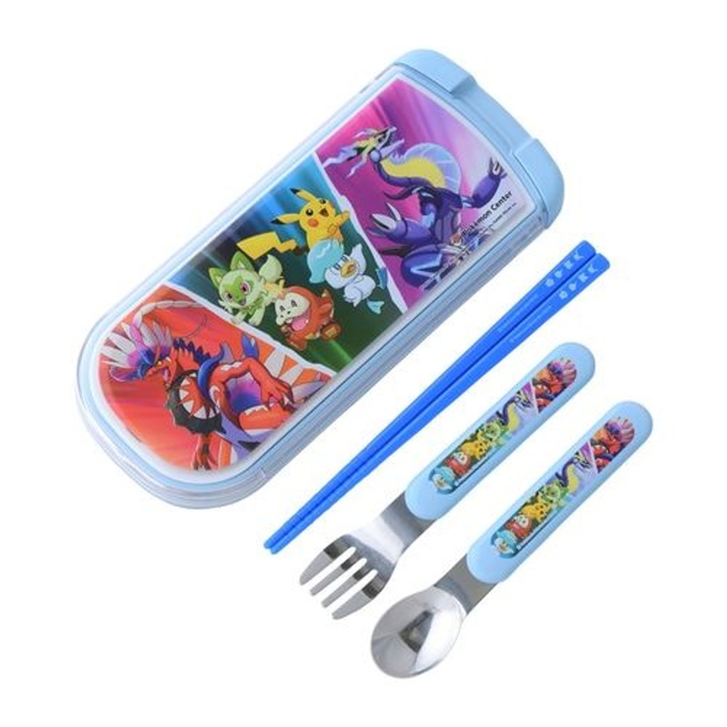 Pokemon Center Original Lunch Trio Set (Fork, Spoon, Chopsticks) New Adventure
