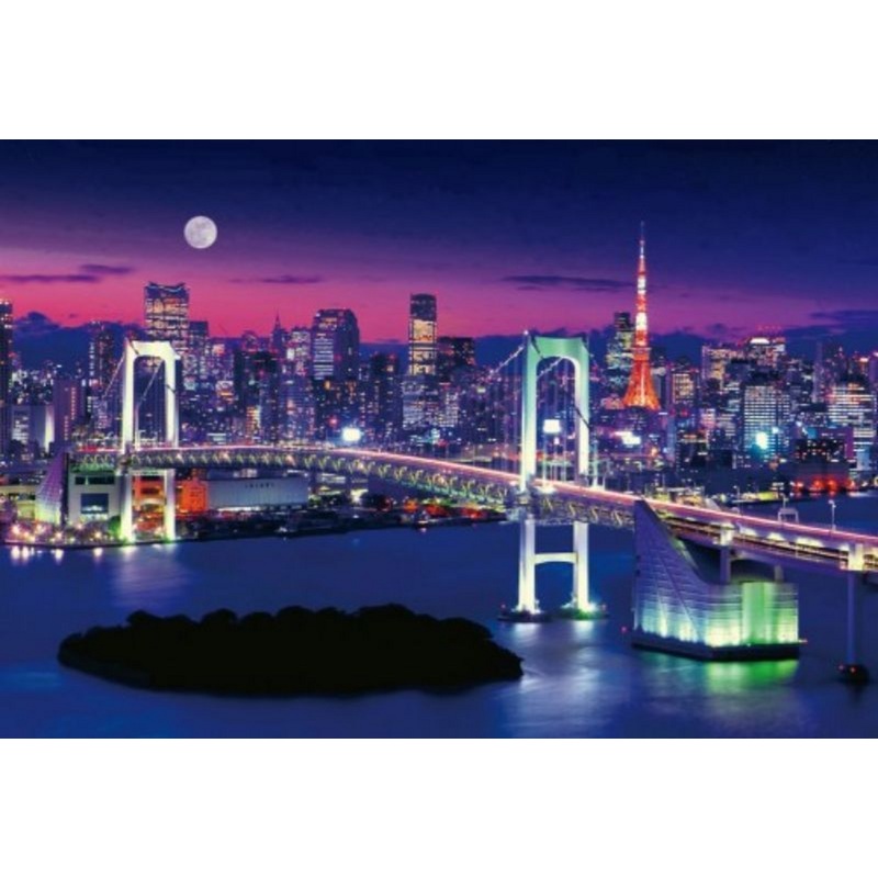 Beverly Jigsaw Puzzle M71-853 Tokyo Night View Rainbow Bridge (1000 S-Pieces)