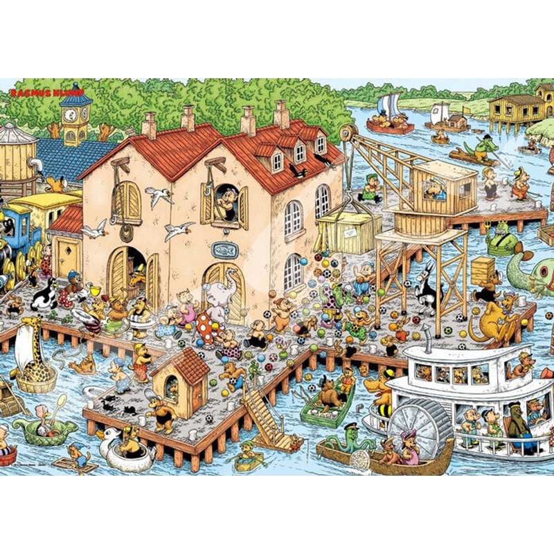 Ensky Jigsaw Puzzle 500-183 RASMUS KLUMP Harbor (500 Pieces)